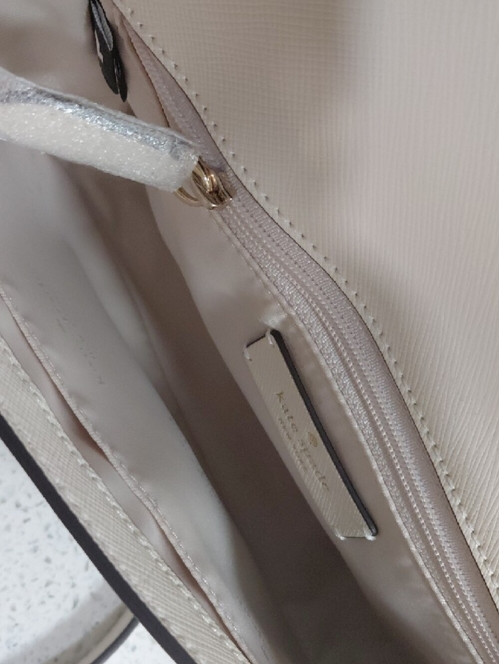 kate spade Cream Crossbody with Gold Logo Detail - Picture 7 of 8